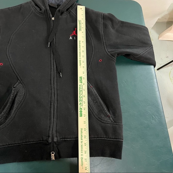 Air Jordan Hooded Long-sleeve Sweatshirt  Zip Up Men's Size XL Black Red (8) - Picture 8 of 12